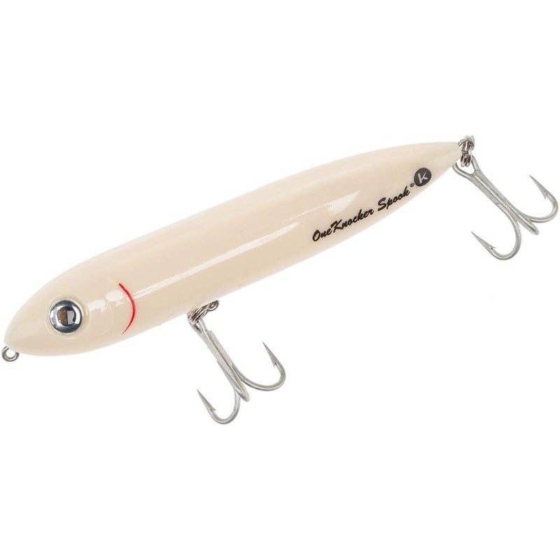 Heddon Saltwater One Knocker Spook Fishing Lure, Bone - Image 2